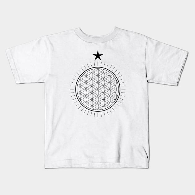 Sacred Geometry the Flower of Life Kids T-Shirt by emma17